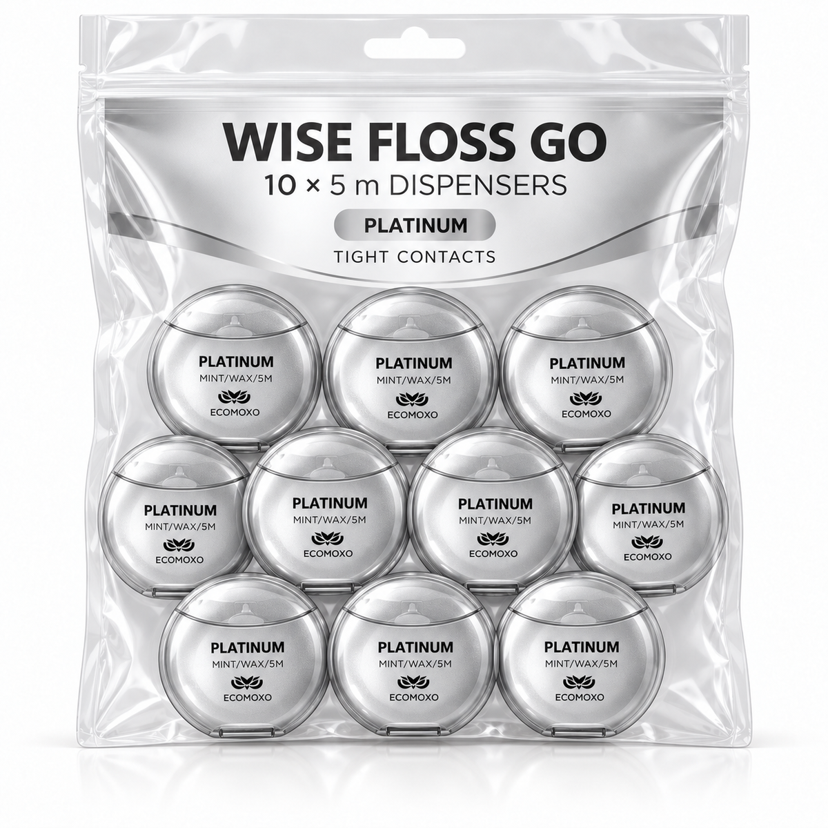 WISE FLOSS GO - 5M - 10/bag