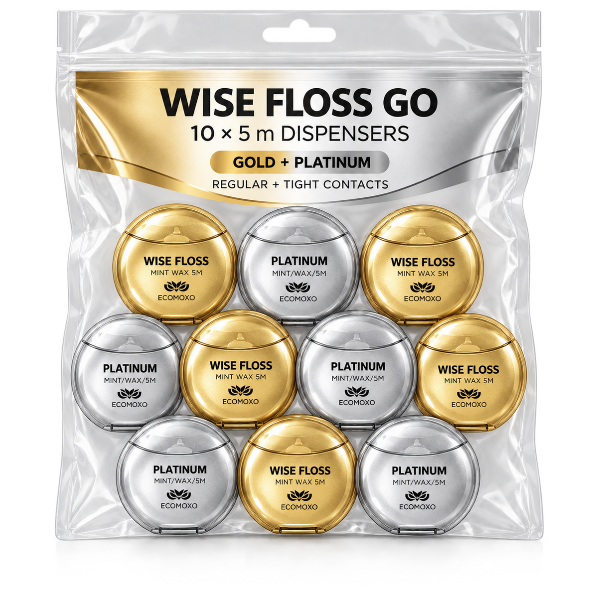 WISE FLOSS GO - 5M - 10/bag