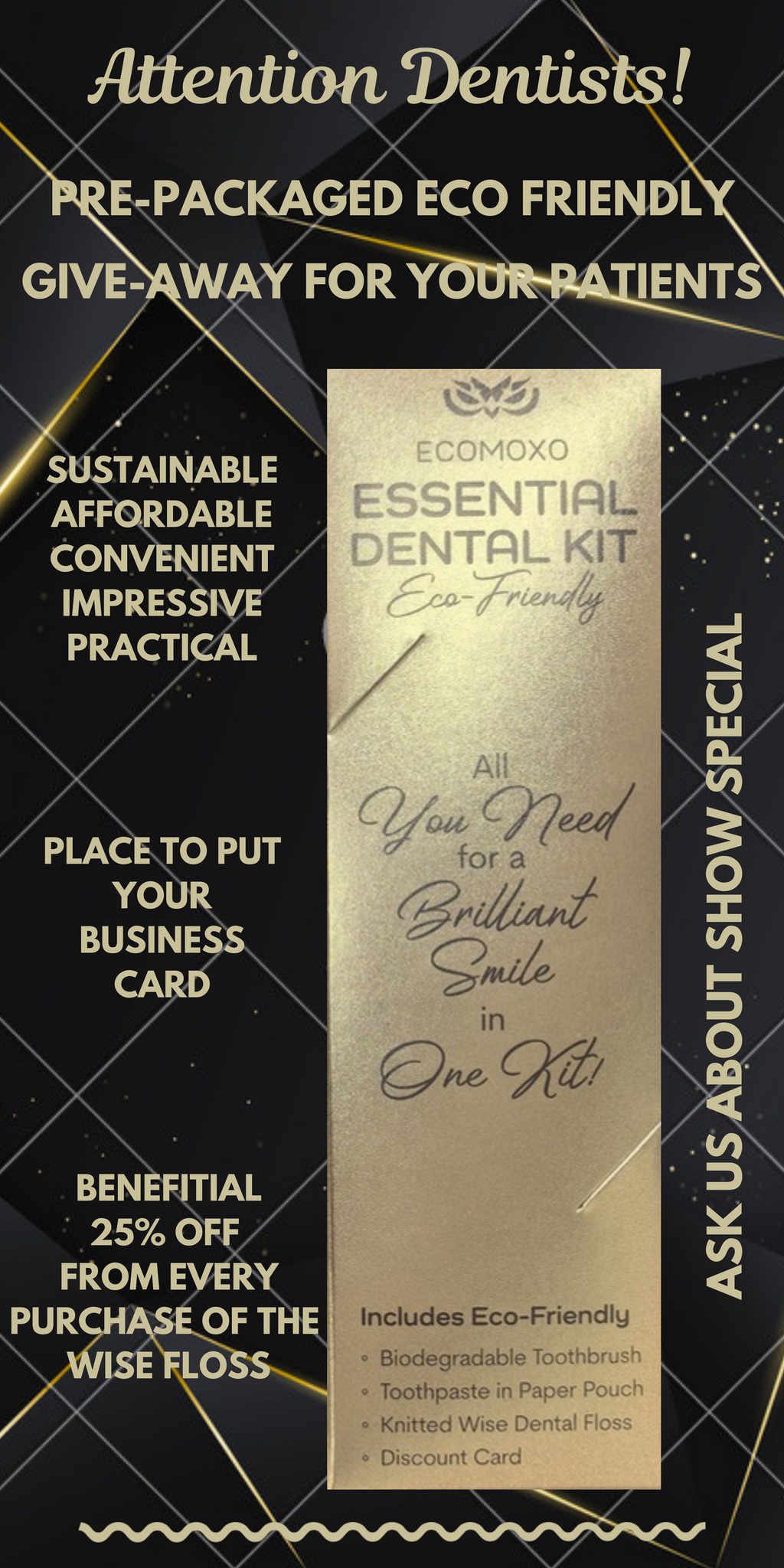 Travel Dental Kit / Essential Dental Kit  - 100 kits