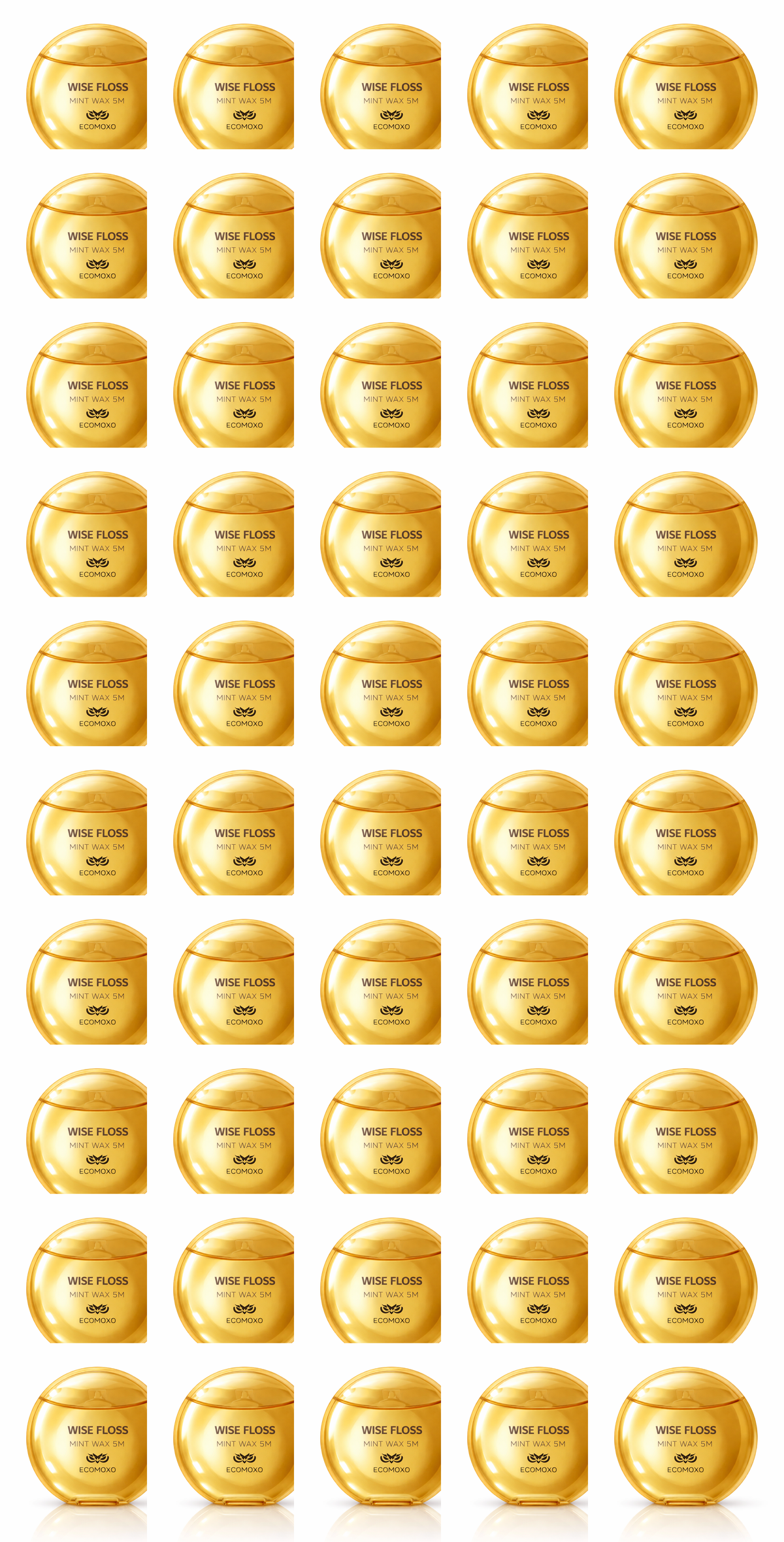 Mixed Wise Floss 5m (Gold-25 Platinum-25)– 50-Pack